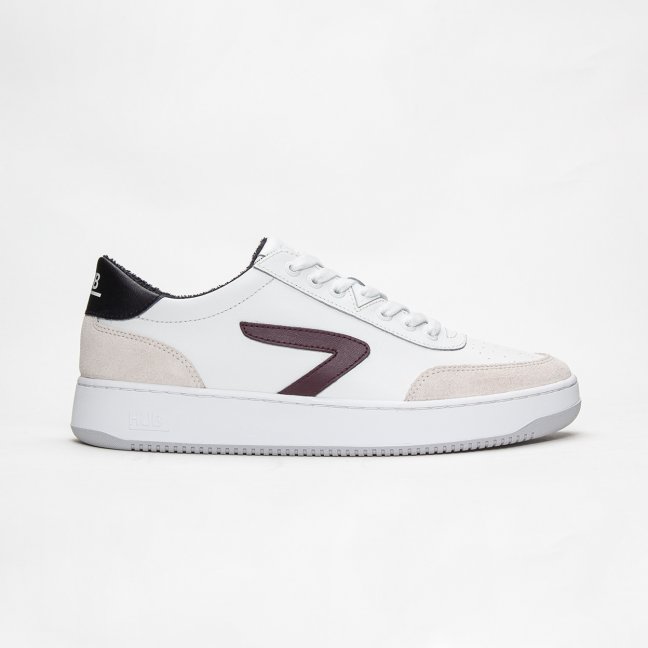 HUB Baseline-Z White/Burgundy Sneaker