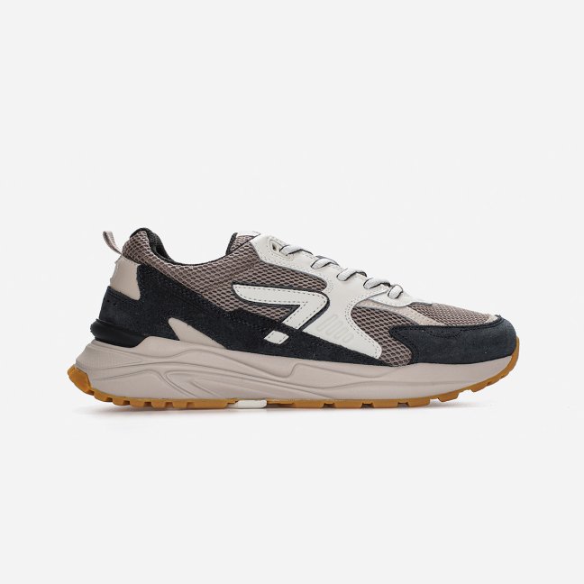 HUB Grid Almond Brown/Off White/Navy