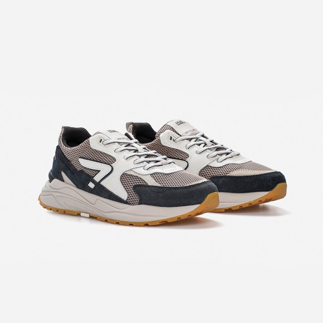 HUB Grid Almond Brown/Off White/Navy